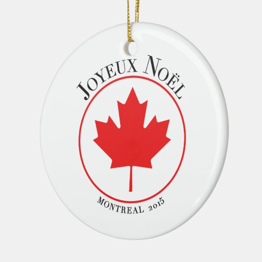 Montreal 2015 kerstversiering keramisch ornament (Links)