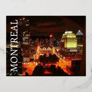 Montreal ansichtkaart folie feestdagen briefkaart