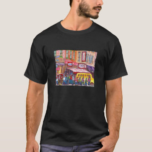 MONTREAL ART HOCKEY FUN STREET SCENE PAINTINGS WIN T-SHIRT