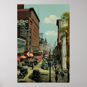 Montreal bezet St. Catherine Street 1920s Poster
