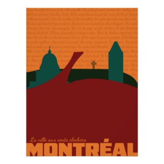 Montréal, Canada - Affiche d'art mural