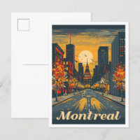 Montreal Canada Art Vintage Travel Illustratie