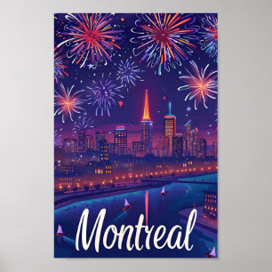 Montreal Canada Artistieke Reis Illustratie Poster