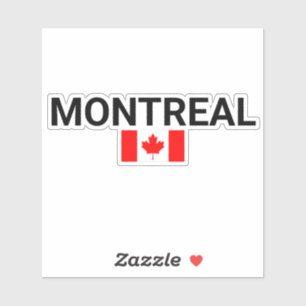 Montreal Canada Canadese Vlag Lichtkleur, Montreal Sticker