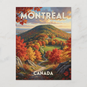 Montreal Canada Herfst Esdoorn Scene Briefkaart