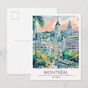 Montreal Canada Kunst Illustratie Reizen Briefkaart