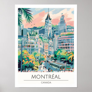 Montreal Canada Kunst Illustratie Reizen Poster