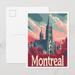 Montreal Canada Kunst vintage Reizen Briefkaart