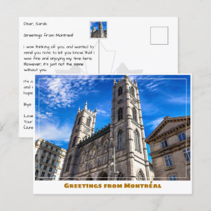 Montréal Canada Notre Dame Kathedraal Modern Briefkaart
