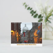 Montréal Canada Oude Stad bij Dusk Briefkaart (Staand voorkant)