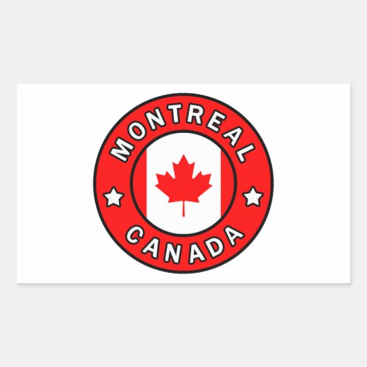 Montreal Canada Rechthoekige Sticker (Voorkant)
