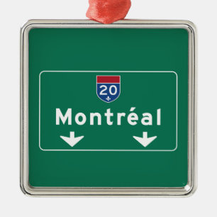 Montreal, Canada Road Sign Metalen Ornament
