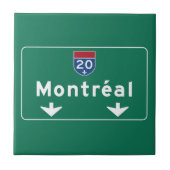Montreal, Canada Road Sign Tegeltje (Voorkant)