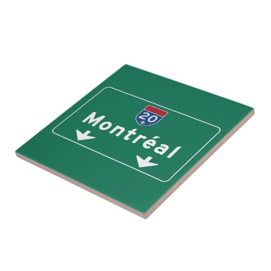 Montreal, Canada Road Sign Tegeltje (Zijkant)