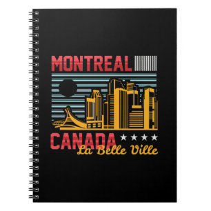Montreal Canada Silhouette Retro Reis Grafisch ont Notitieboek