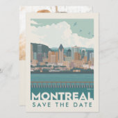 Montreal, Canada | Skyline | Save the date (Voorkant / Achterkant)