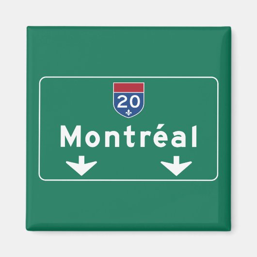Montreal, Canada verkeersbord Magneet (Voorkant)