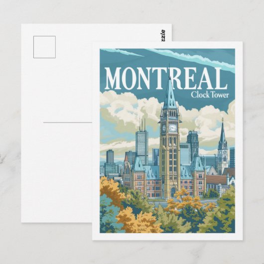 Montreal Canada Vintage Beroemde Reisplaats Briefkaart (Voorkant / Achterkant)