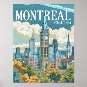 Montreal Canada Vintage Beroemde Reisplaats Poster