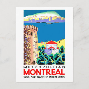 Montreal, Canada, vintage reis Briefkaart