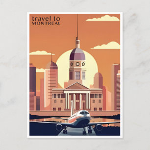 Montréal Canada vintage toerisme illustratie stad Briefkaart