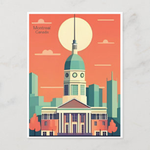Montréal Canada vintage toerisme illustratie stad Briefkaart