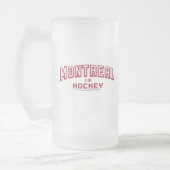 Montréal est Hockey 16oz Frosted Glass Mug (Gauche)