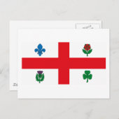 Montreal Flag Briefkaart (Voorkant / Achterkant)