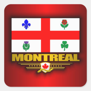 Montreal Flag Vierkante Sticker