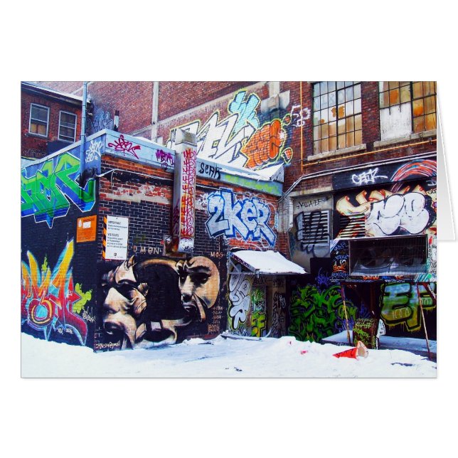 MONTREAL GRAFFITI CARD #1 (Voorkant Horizontaal)