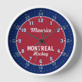 Montreal Hockey 24-uurs wandklok (Voorkant)