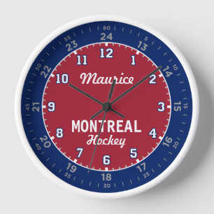 Montreal Hockey 24-uurs wandklok