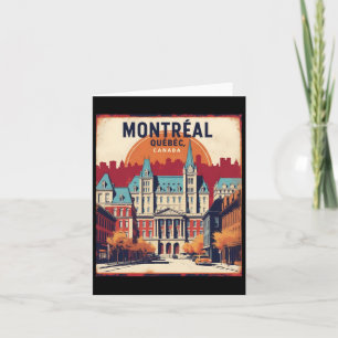 Montreal Quebec Canada jaren 50 Vintage Reizen Toe Kaart