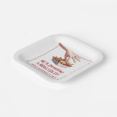 Montreal Quebec Poutine een Ring op het Bacheloret Papieren Bordje (Gebogen)