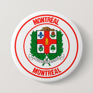 Montreal Round Emblem Ronde Button 7,6 Cm