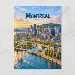 Montreal Schilderachtige Reis Kunst Briefkaart