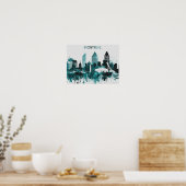 Montreal Skyline Art Poster (Keuken)