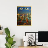 Montreal Skyline Poster (Thuiskantoor)