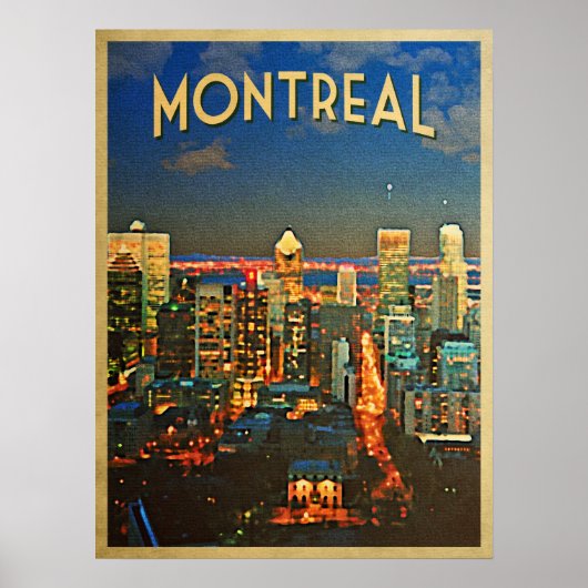 Montreal Skyline Poster (Voorkant)