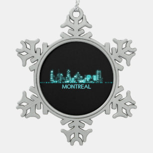 Montreal Skyline Tin Sneeuwvlok Ornament