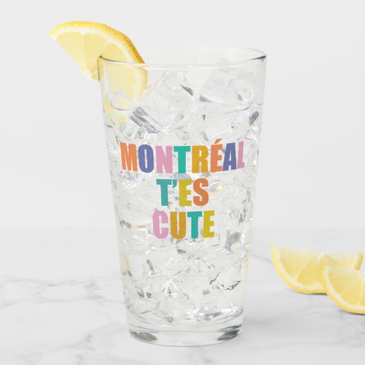 Montréal stad typografie modern kleurrijk glas (Voorkant ijs)