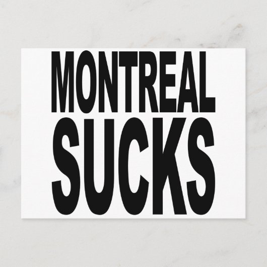 Montreal Sucks Briefkaart (Voorkant)