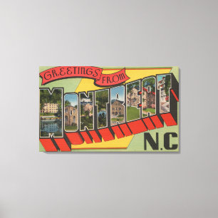 Montreat, North Carolina - Large Letter Scenes 2 Canvas Afdruk