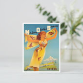 Montreaux Suisse voyage vintage Carte postale (Debout devant)