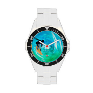 Montres à poignet Abstrait Surfer bleu
