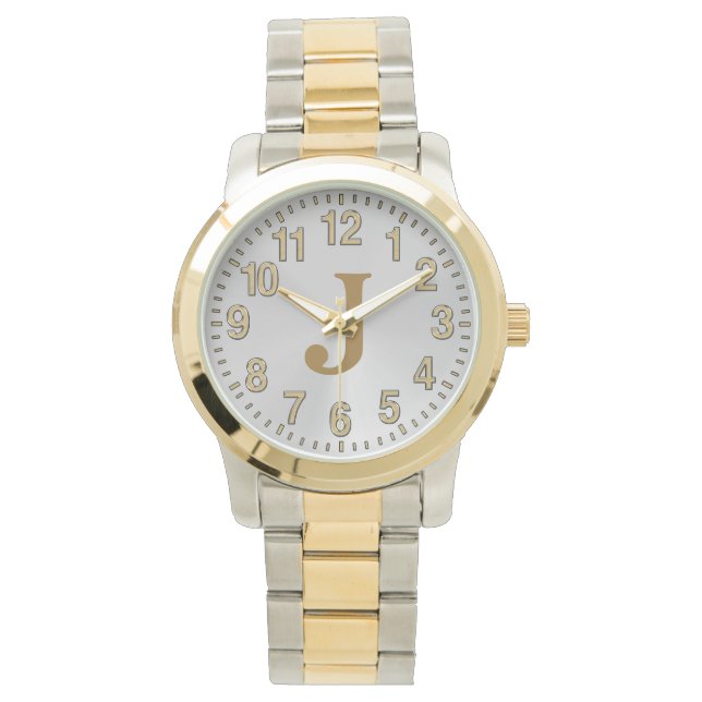 Montres d'argent et d'or pour hommes, Monogramme M (devant)
