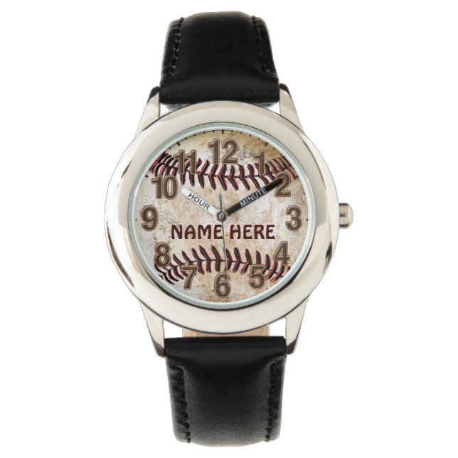 Montres de baseball personnalisées pour enfants (devant)