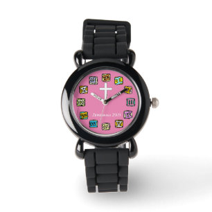 Montres de chrétien pour des enfants - argent et