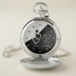 Montres De Poche 10e anniversaire Onyx et Mariage blanc Conception<br><div class="desc">Montre de poche. 10e anniversaire Onyx et Mariage blanc Conception. ⭐ Ce Produit est 100% Personnalisable. Des graphiques et/ou du texte peuvent être ajoutés, supprimés, déplacés, redimensionnés, changés autour, tournés, etc... ✔ (juste en cliquant sur la zone "EDIT DESIGN") ⭐ 99% de mes designs dans mon magasin sont réalisés en...</div>