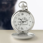 Montres De Poche Amoureux des chats Citation Empreinte de patte Sil<br><div class="desc">Ajoutez votre propre devis à cette montre de poche classe. Doté de chiffres romains,  d'une police de caractères fantaisie et de pattes de chat noir. Montre de poche parfaite pour le propriétaire du chat noir d'aujourd'hui</div>